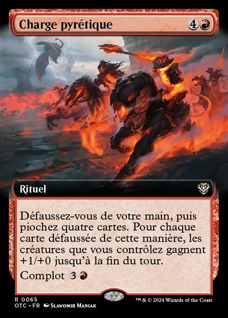 Charge pyrétique, carte Magic OTC 65 — extension Outlaws of Thunder Junction Commander