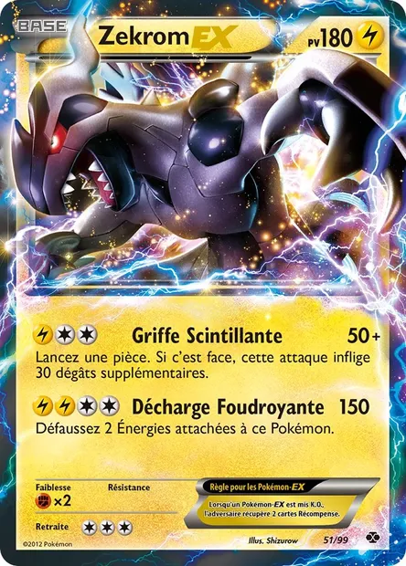 Zekrom-EX, carte Pokémon NXD 51 — extension Destinées Futures