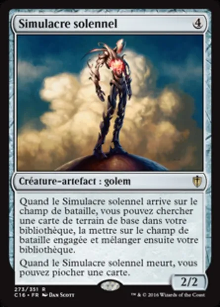 Simulacre solennel, carte Magic C16 273 — extension Commander 2016