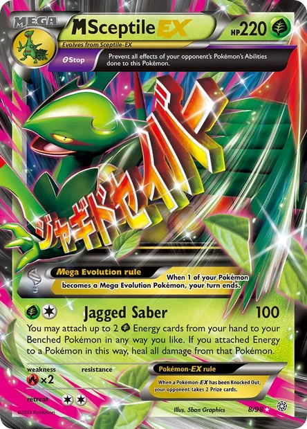 M Sceptile EX, Pokémon card AOR 8 — Ancient Origins set