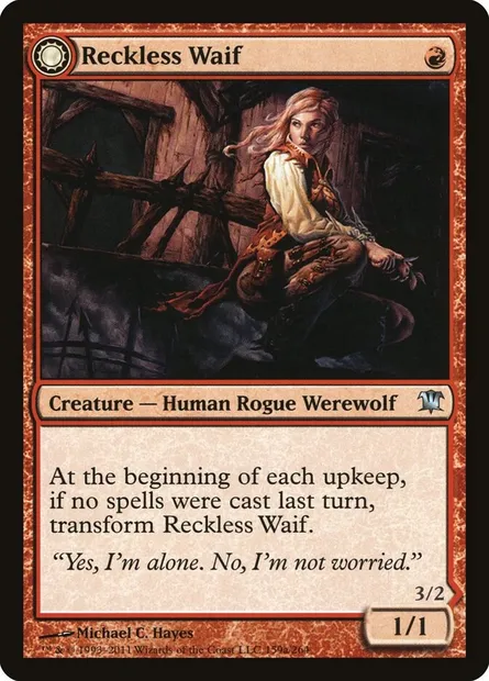 Reckless Waif // Merciless Predator, Magic card ISD 159 — Innistrad set