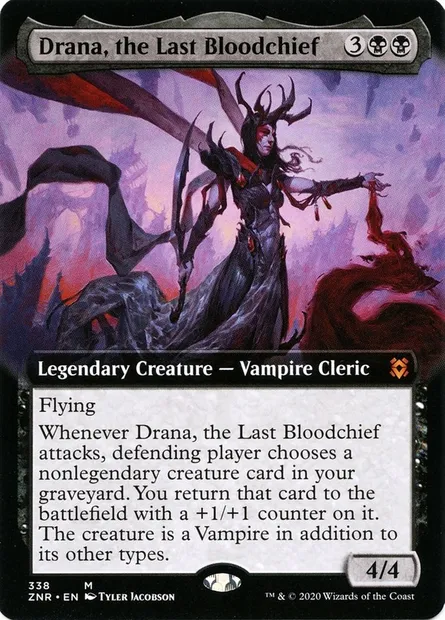 Drana, the Last Bloodchief, Magic card ZNR 338 — Zendikar Rising set