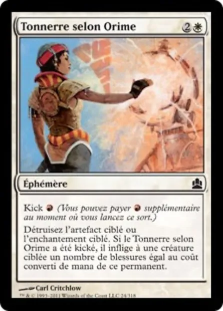Tonnerre selon Orime, carte Magic CMD 24 — extension Commander 2011