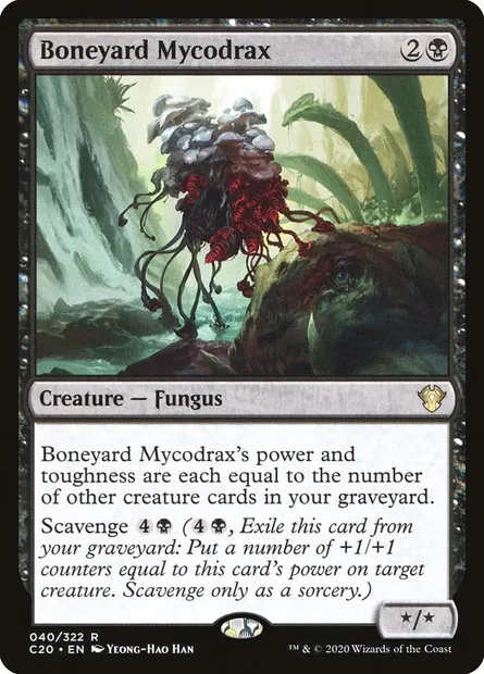 Boneyard Mycodrax, Magic card C20 40 — Commander 2020 set