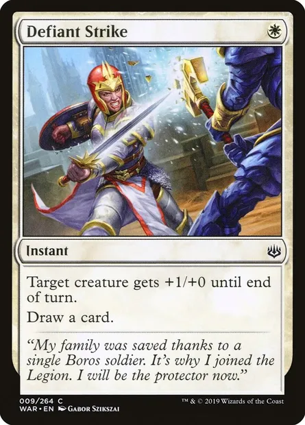 Defiant Strike, Magic card WAR 9 — War of the Spark set
