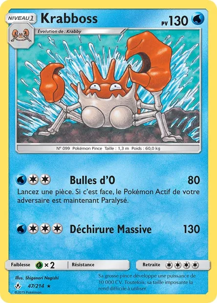Krabboss, carte Pokémon UNB 47 — extension Alliance Infaillible
