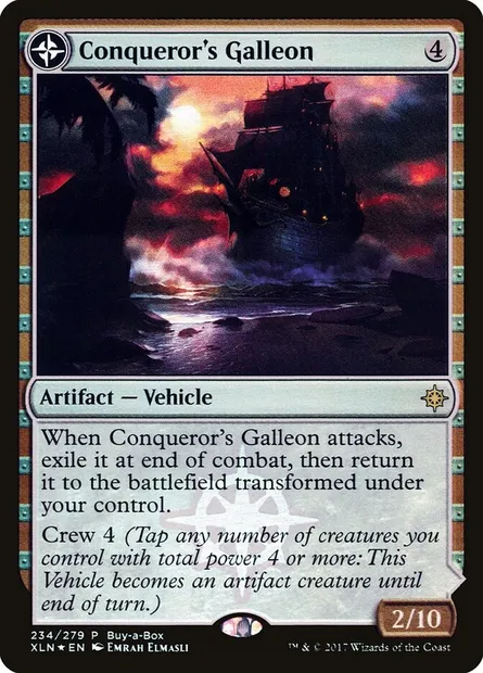 Galion du conquérant // Quartiers du conquérant, carte Magic PXTC 234 — extension XLN Treasure Chest