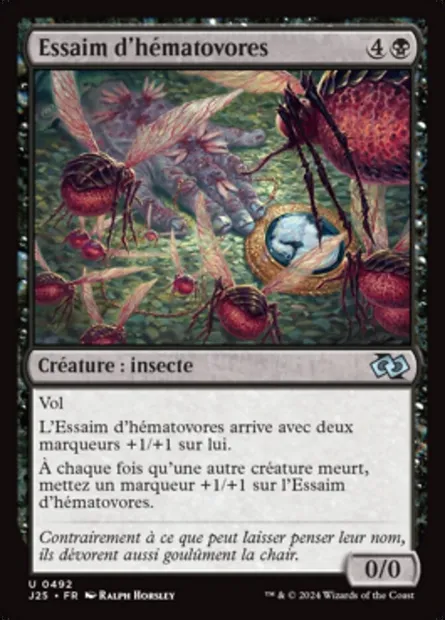 Essaim d'hématovores, carte Magic J25 492 — extension Foundations Jumpstart