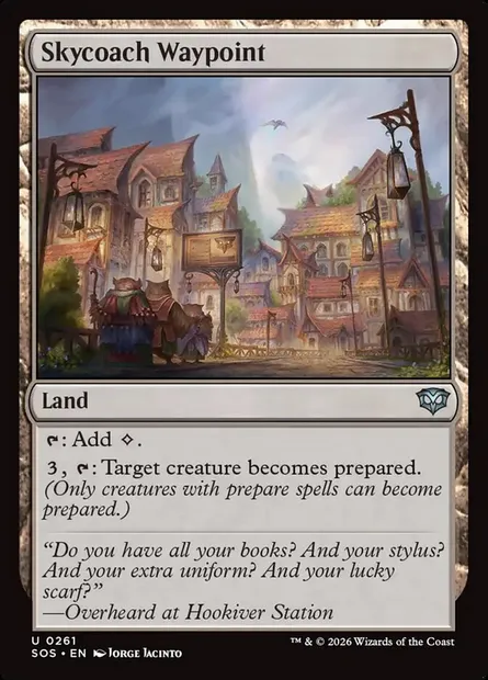 Skycoach Waypoint, Magic card SOS 261 — Secrets of Strixhaven set