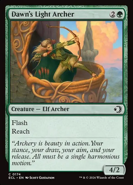 Dawn's Light Archer, Magic card ECL 174 — Lorwyn Eclipsed set
