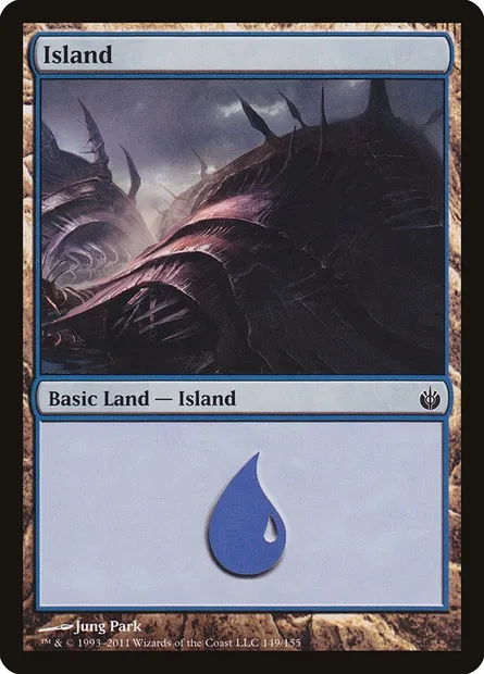 Island, Magic card MBS 149 — Mirrodin Besieged set