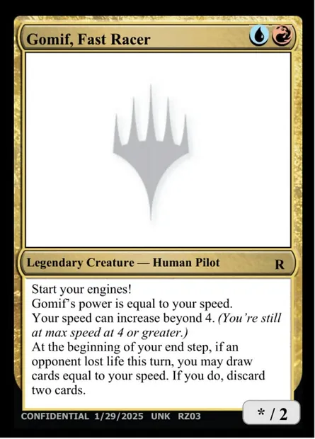 Gomif, Fast Racer, Magic card UNK RZ03i — Unknown Event set