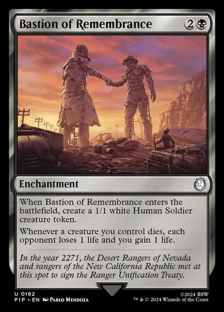 Bastion of Remembrance, Magic card PIP 182 — Fallout set