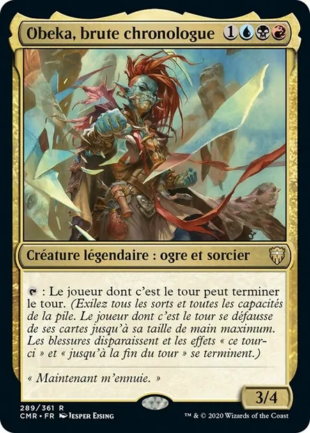 Obeka, brute chronologue, carte Magic CMR 289 — extension Commander Legends