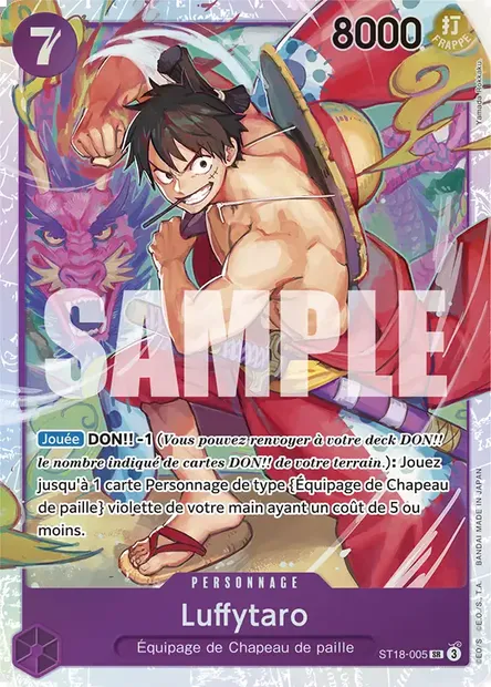 Luffytaro, carte One Piece ST18-005 — extension VIOLET Monkey D. Luffy