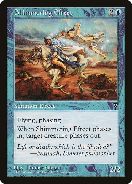Shimmering Efreet, Magic card VIS 42 — Visions set