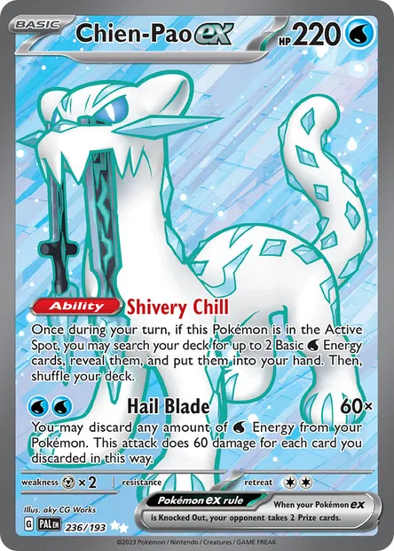 Chien-Pao ex, Pokémon card PAL 236 — Paldea Evolved set