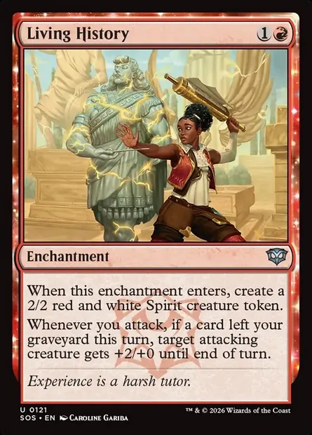 Living History, Magic card SOS 121 — Secrets of Strixhaven set