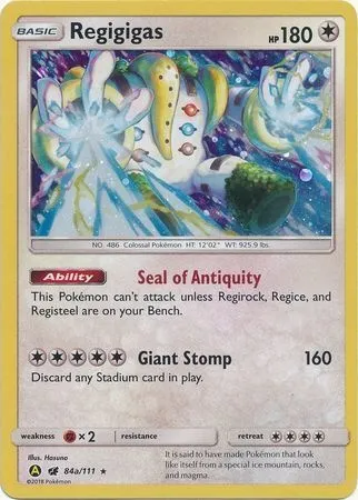 Regigigas, Pokémon card PR 84a — Assorted Promos set