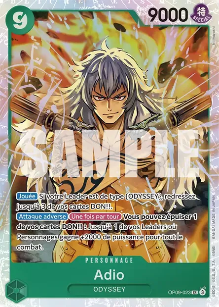 Adio, carte One Piece OP09-023 — extension LES NOUVEAUX EMPEREURS