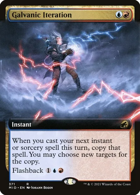 Galvanic Iteration, Magic card MID 371 — Innistrad: Midnight Hunt set