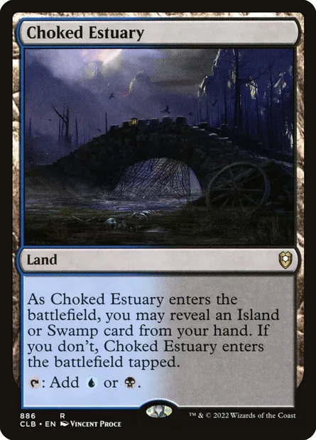 Choked Estuary, Magic card CLB 886 — Commander Legends: Battle for Baldur's Gate set
