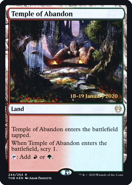 Temple de l'abandon, carte Magic PTHB 244s — extension Theros Beyond Death Promos