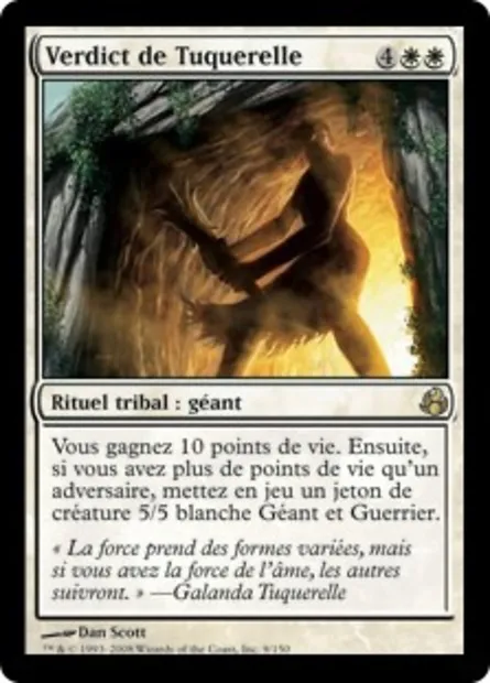 Verdict de Tuquerelle, carte Magic MOR 9 — extension Leveciel