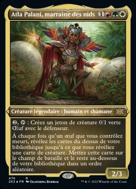 Atla Palani, marraine des nids, carte Magic 2X2 476 — extension Double Masters 2022