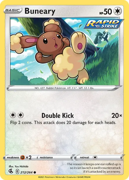 Buneary, Pokémon card FST 212 — Fusion Strike set