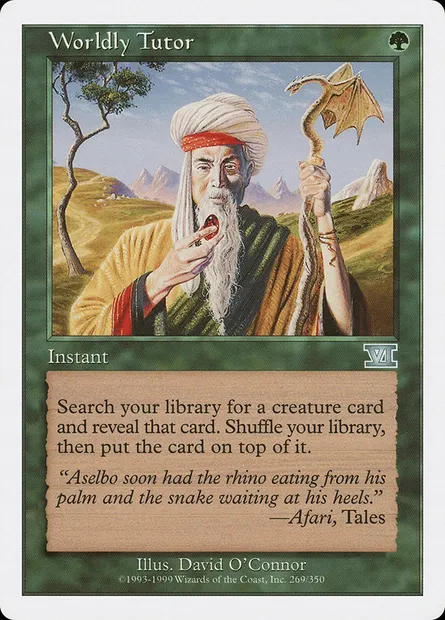 Worldly Tutor, Magic card 6ED 269 — Classic Sixth Edition set