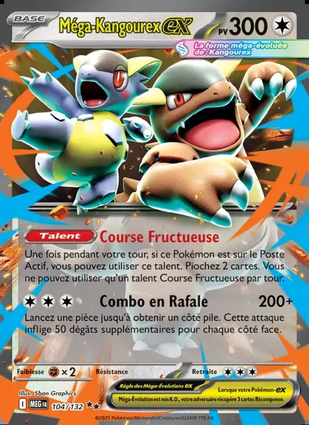 Méga-Kangourex-ex, carte Pokémon MEG 104 — extension Méga-Évolution