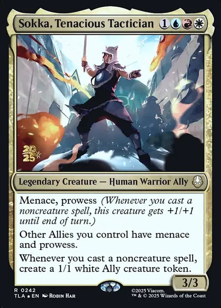 Sokka, Tenacious Tactician, Magic card PTLA 242s — Avatar: The Last Airbender Promos set