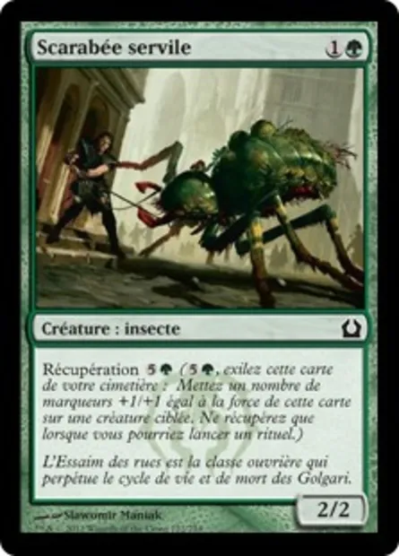 Scarabée servile, carte Magic RTR 122 — extension Retour à Ravnica
