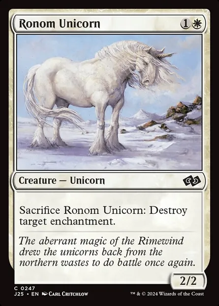 Ronom Unicorn, Magic card J25 247 — Foundations Jumpstart set