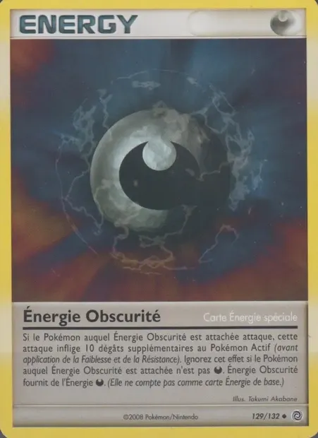 Énergie Obscurité, carte Pokémon SW 129 — extension Merveilles Secrètes