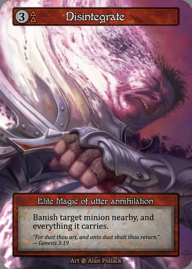 Disintegrate, Sorcery card BET 208 — Beta set