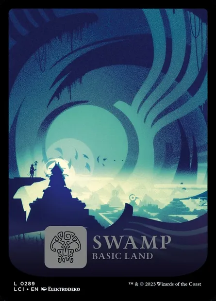 Swamp, Magic card LCI 289 — The Lost Caverns of Ixalan set