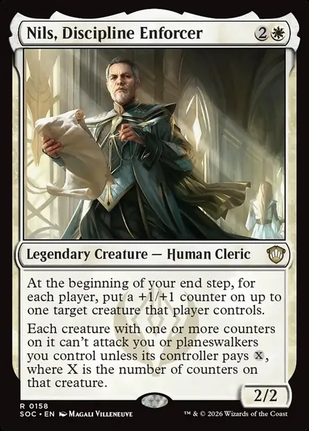 Nils, Discipline Enforcer, Magic card SOC 158 — Secrets of Strixhaven Commander set