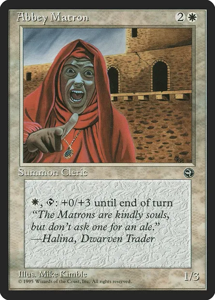 Abbey Matron, Magic card HML 2a — Homelands set