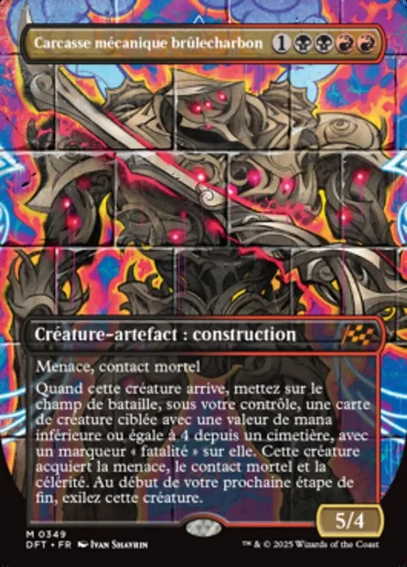 Carcasse mécanique brûlecharbon, carte Magic DFT 349 — extension Aetherdrift