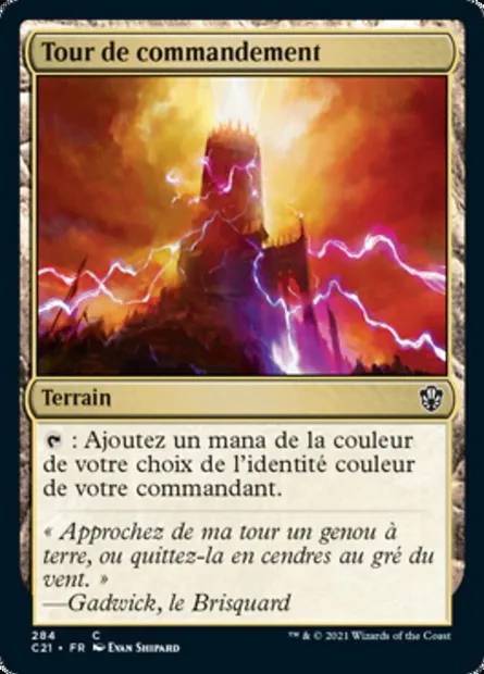 Tour de commandement, carte Magic C21 284 — extension Commander 2021