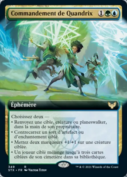 Commandement de Quandrix, carte Magic STX 349 — extension Strixhaven: l'Académie des Mages