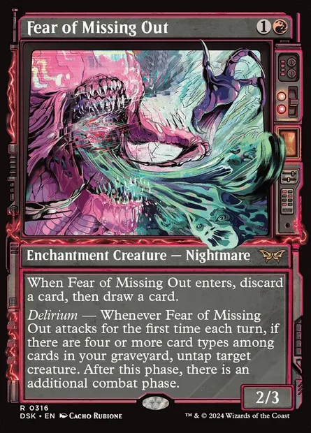 Fear of Missing Out, Magic card DSK 316 — Duskmourn: House of Horror set