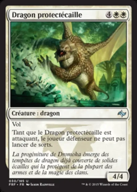 Dragon protectécaille, carte Magic FRF 30 — extension Destin reforgé