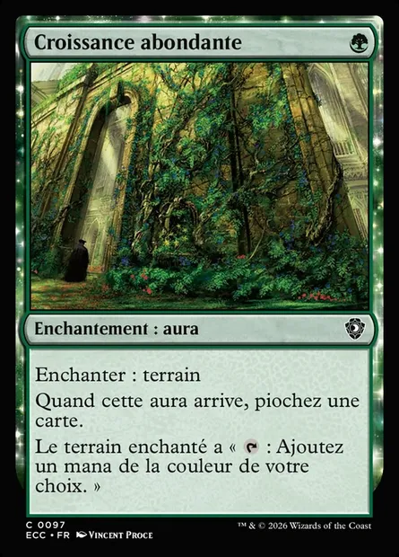 Croissance abondante, carte Magic ECC 97 — extension Lorwyn Eclipsed Commander