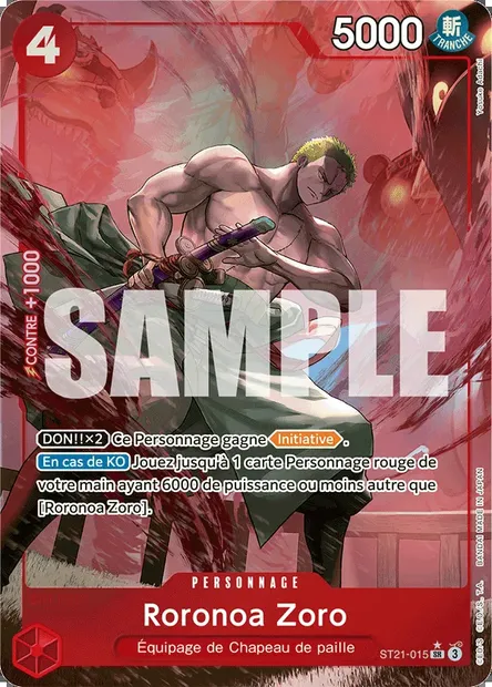 Roronoa Zoro, carte One Piece ST21-015 — extension GEAR 5TH