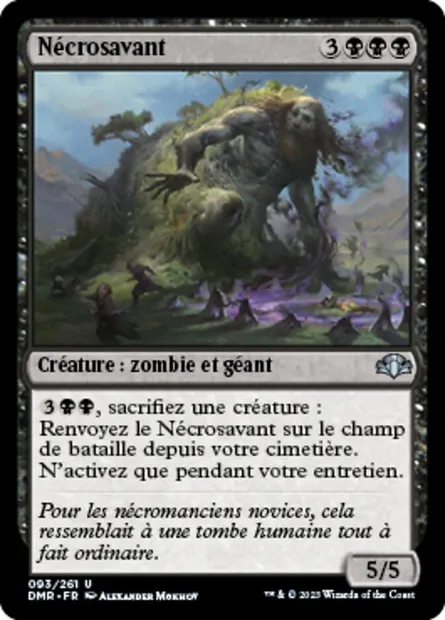 Nécrosavant, carte Magic DMR 93 — extension Dominaria Remastered