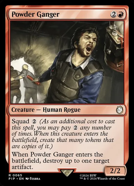 Powder Ganger, Magic card PIP 65 — Fallout set
