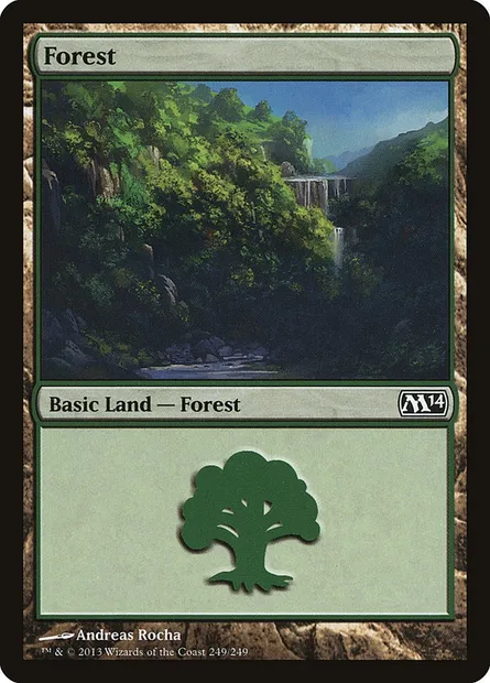 Forest, Magic card M14 249 — Magic 2014 set
